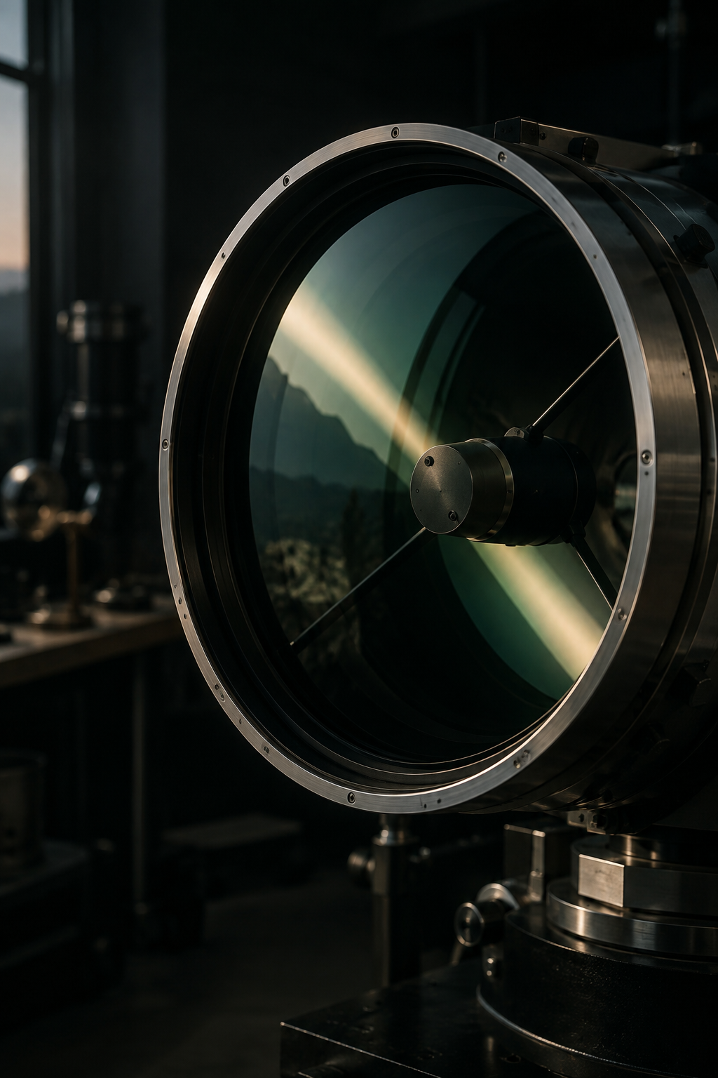 Precision optical lens in controlled light